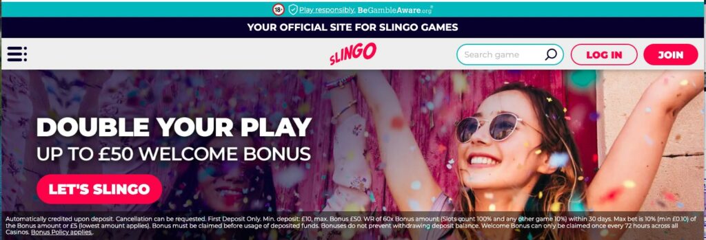 Slingo Homepage
