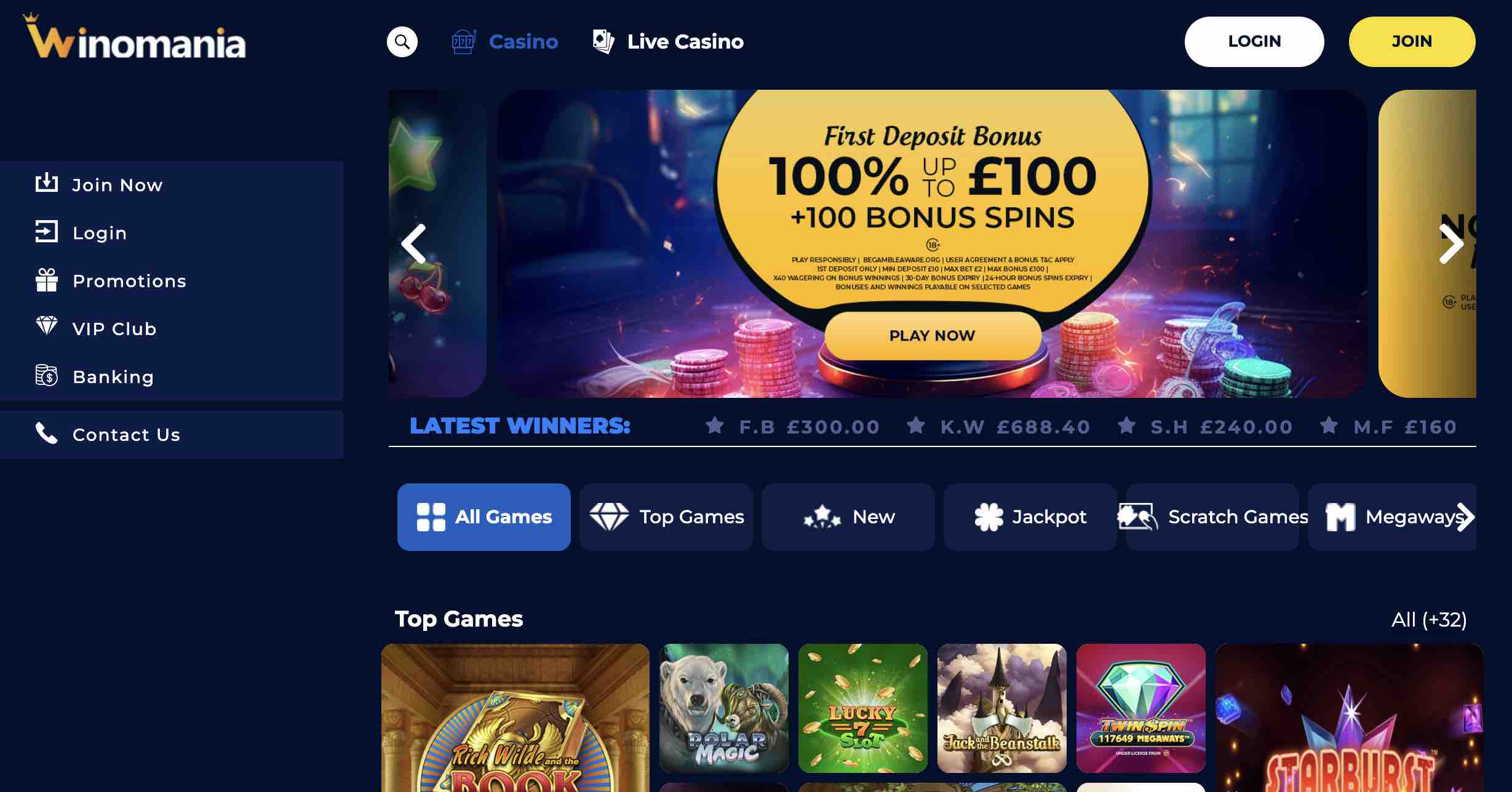 WinOmania Review - Claim a Deposit Bonus Here - Rated 4/5