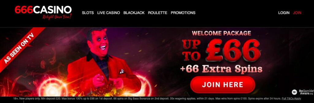 666 Casino Homepage